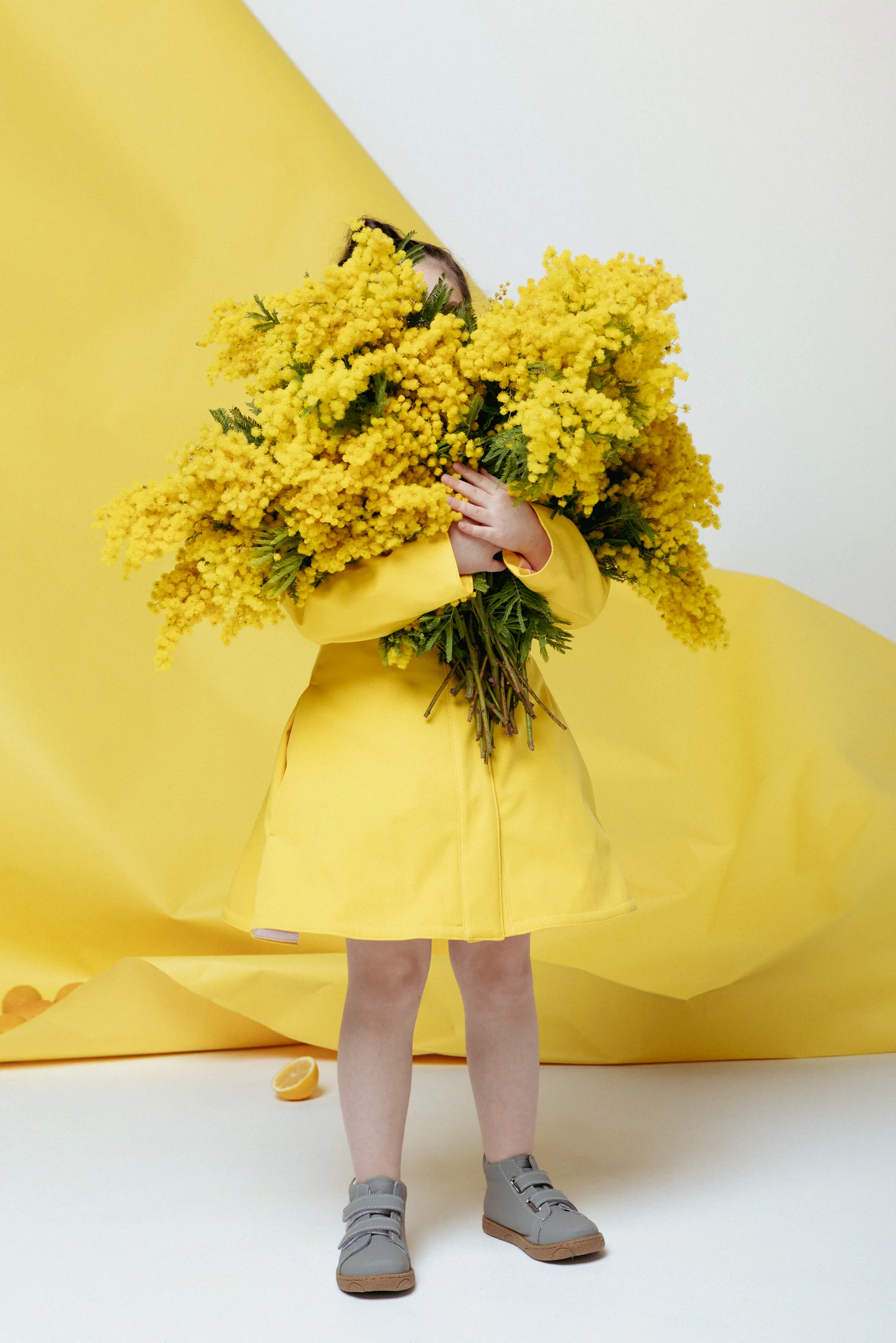 Girls' Yellow Coat with Hood | Yellow Sun - Image 4