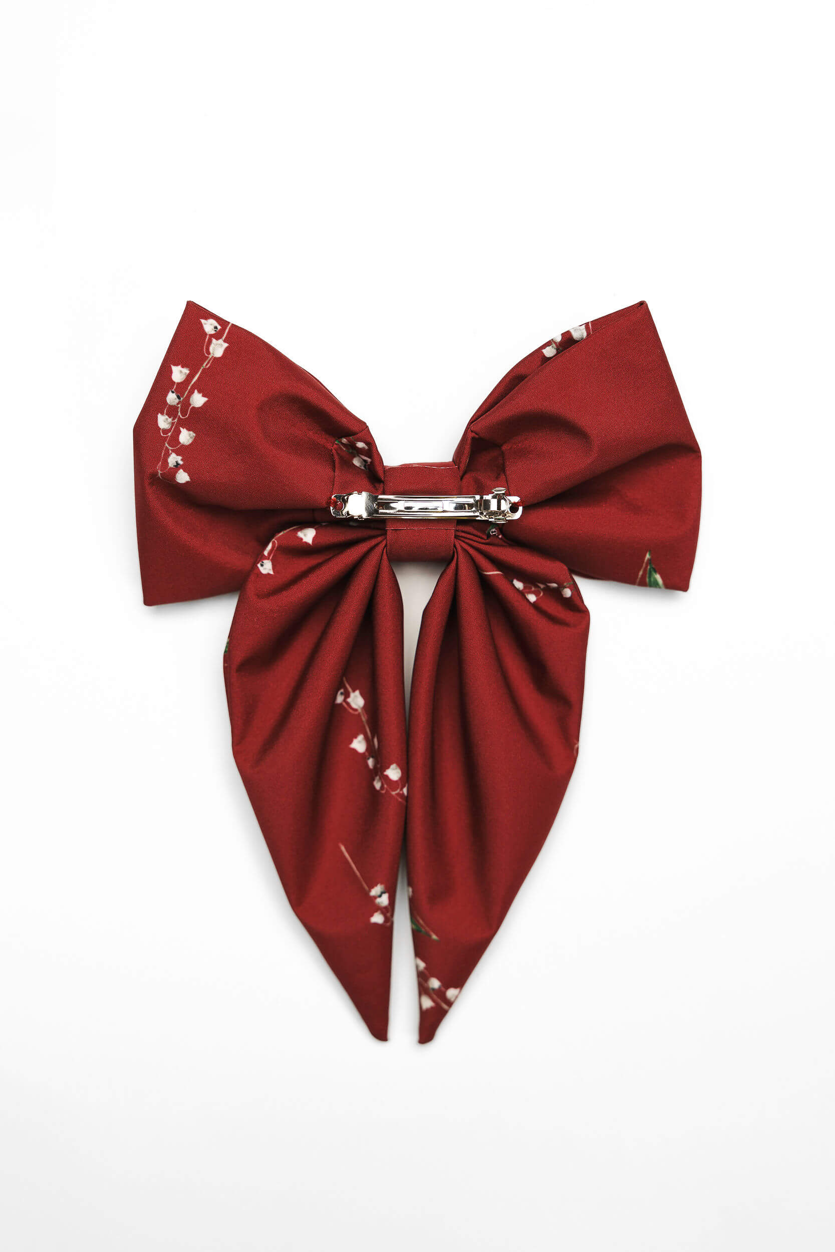 Hair Bow Clip I Crimson Lily - Image 5