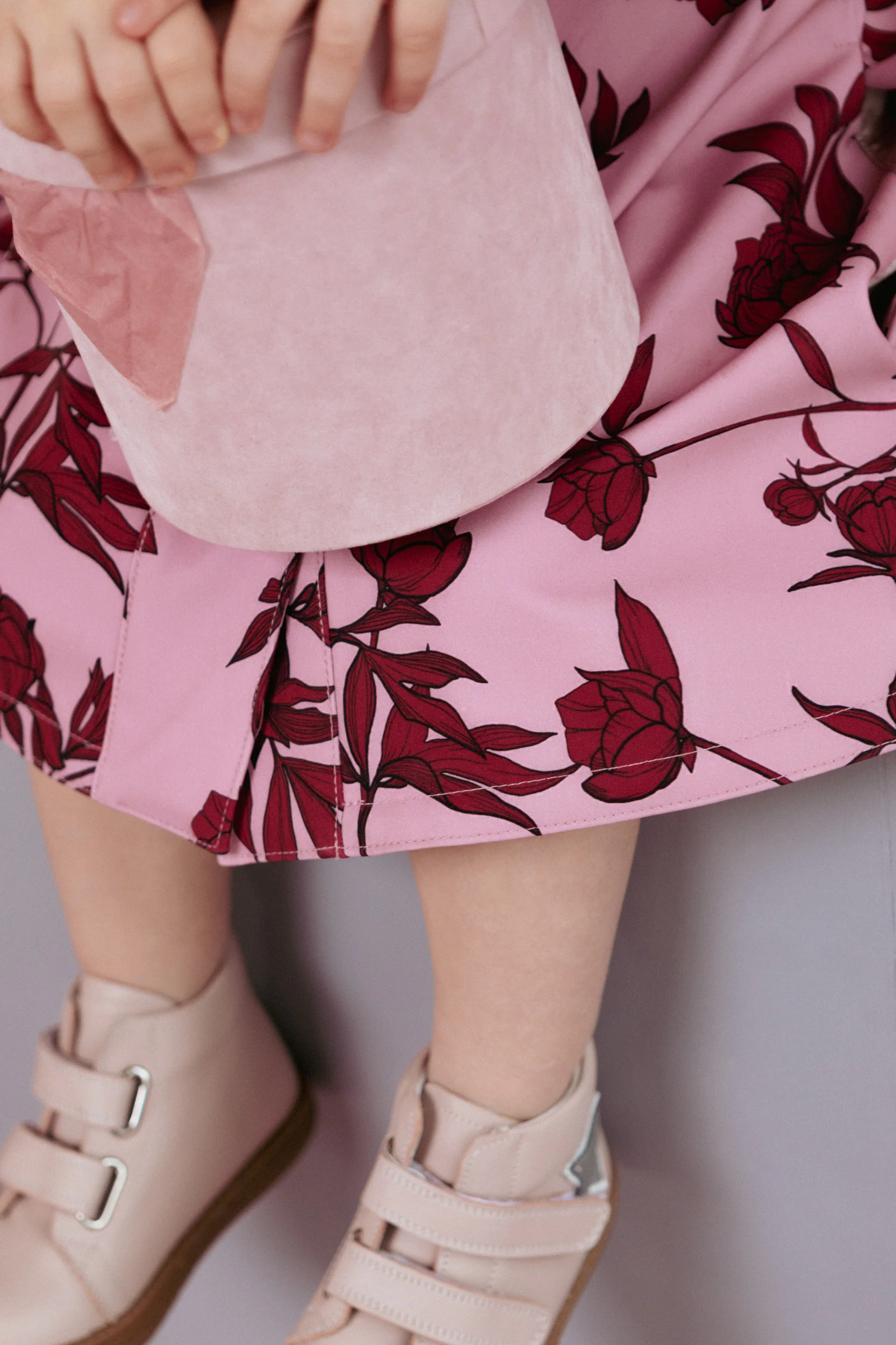 Waterproof Pink Coat for Toddler Girl | Peony Bloom - Image 5